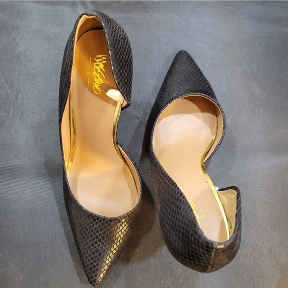 MOSSIMO FAUX SNAKESKIN POINTED TOE D'ORSAY SLIP-ON PUMP - Picture 6 of 15